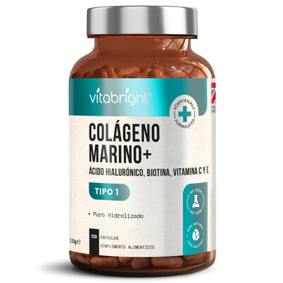 Colágeno Marino, Ácido Hialurónico y Vitaminas para la Piel, Cabello y Articulaciones