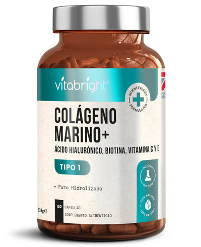 Colágeno Marino con vitaminas para cabello, piel y uñas